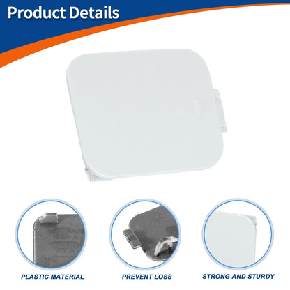 Tow Hook Cover Front Bumper for BMW 528i 535i 550i White
