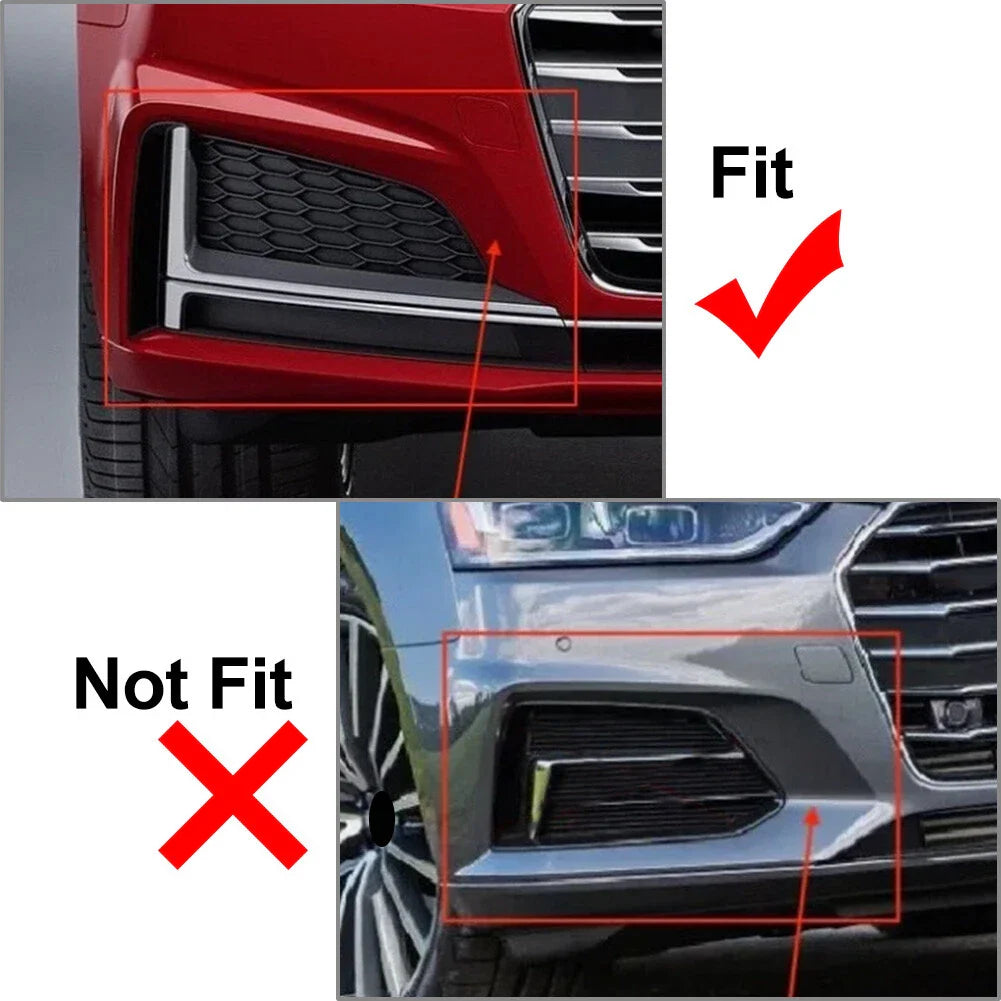Front Bumper Fog Light Grill Bezel Cover for Audi A5 S5 (2017-2020)