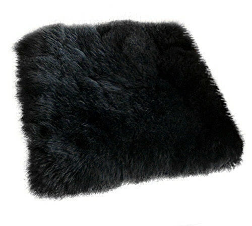 Genuine Sheepskin Black Car Seat Cover Cushion