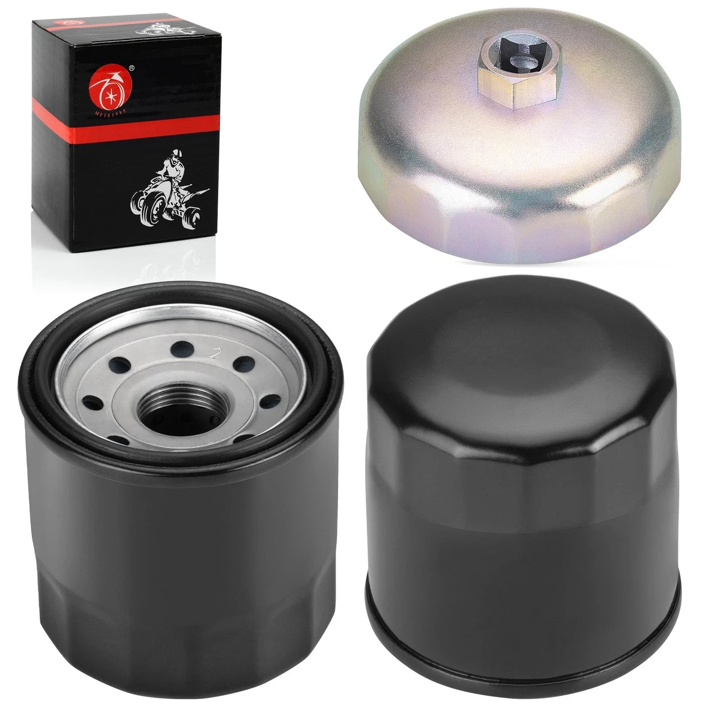2 x Oil Filter & Wrench Tool for Honda VTX1300 / VTX1800 (2003–2008)