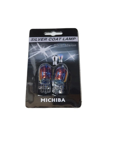 T20 2 x Bluish Silver HID Globe Bulb 6000K 7443 12V 21W/5W