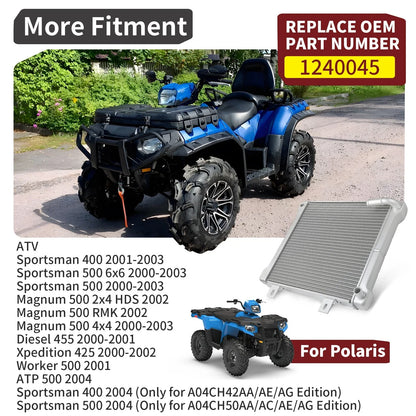Radiator for Polaris Sportsman 400/500 Magnum Xpedition 425 (2000–2004)