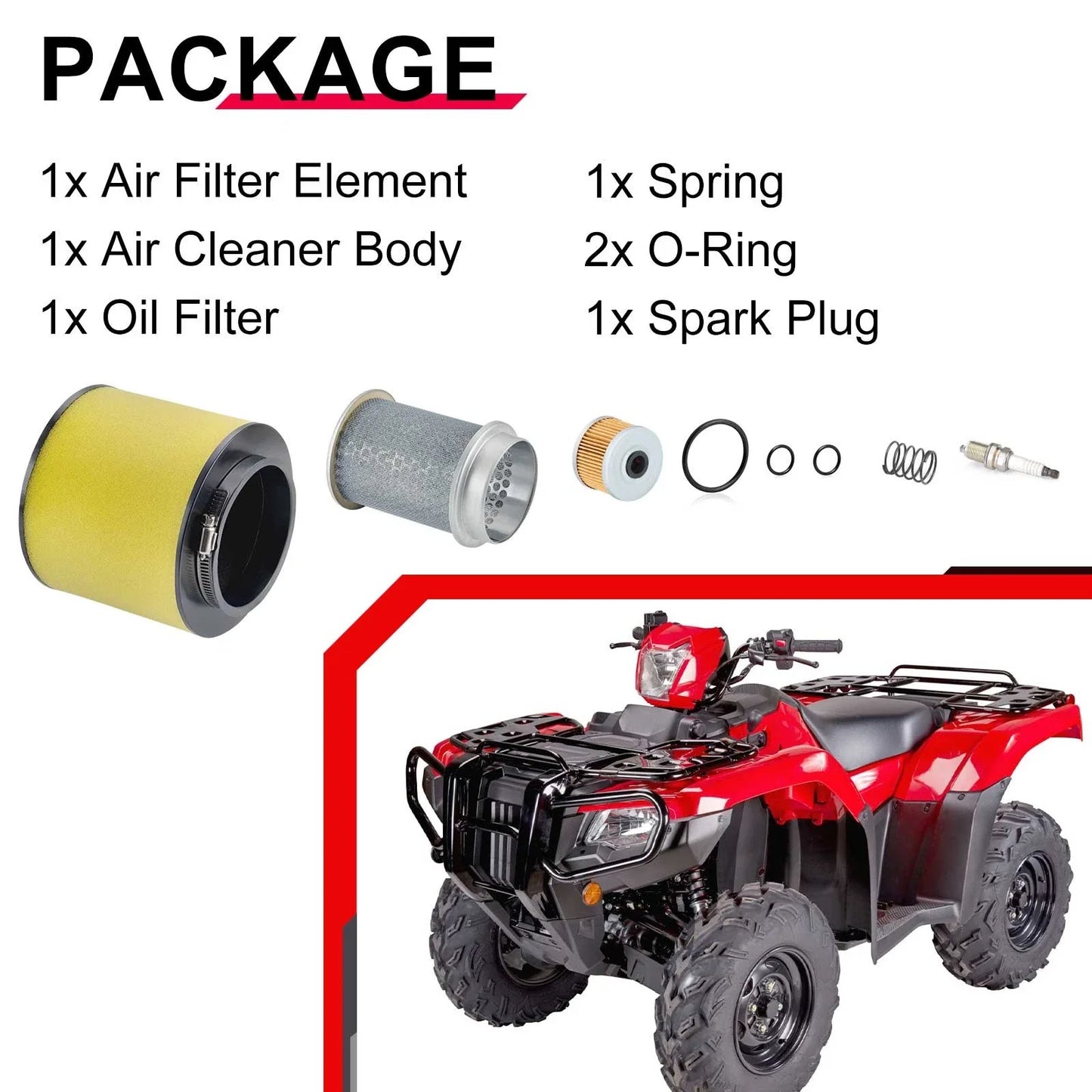 Air Filter Oil Filter for Honda Foreman 500 TRX500FPE/FPM (2007–2013)