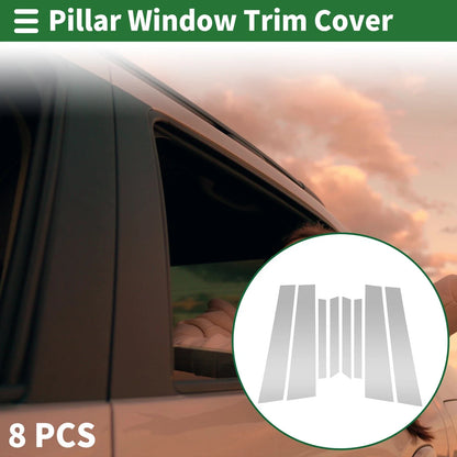 8 Pcs Door Pillar Window Trim for BMW X6 (2020 - 2024)