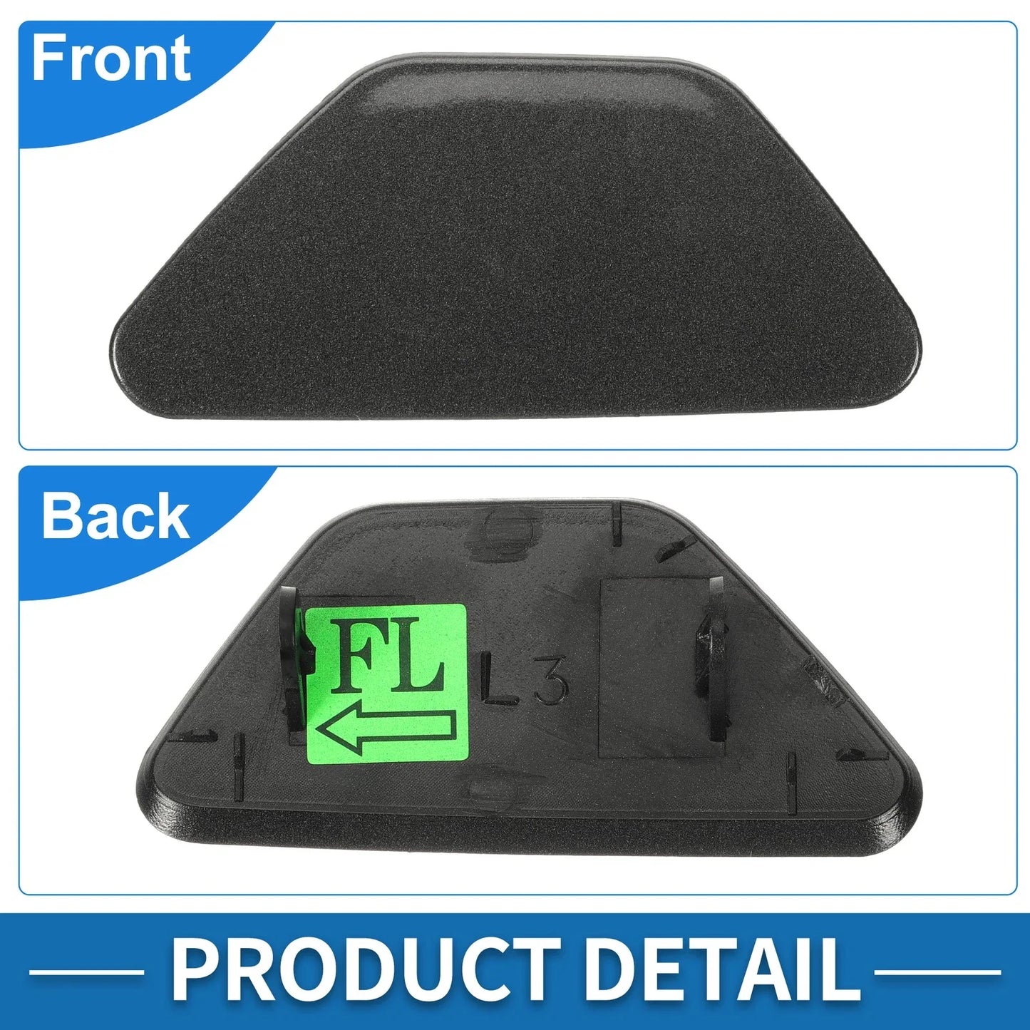 Front Left Washer Nozzle Cover Cap for BMW 528i (2011-2016) Gray