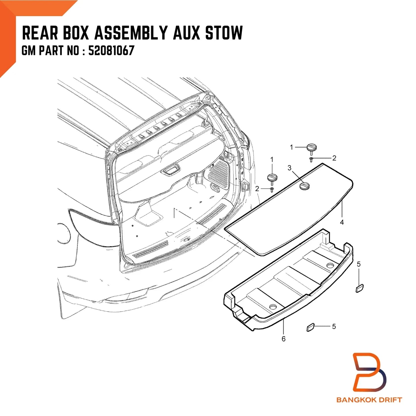 Rear Compartment Aux Box for Holden Colorado 7, Trailblazer SUV (2012-2022)