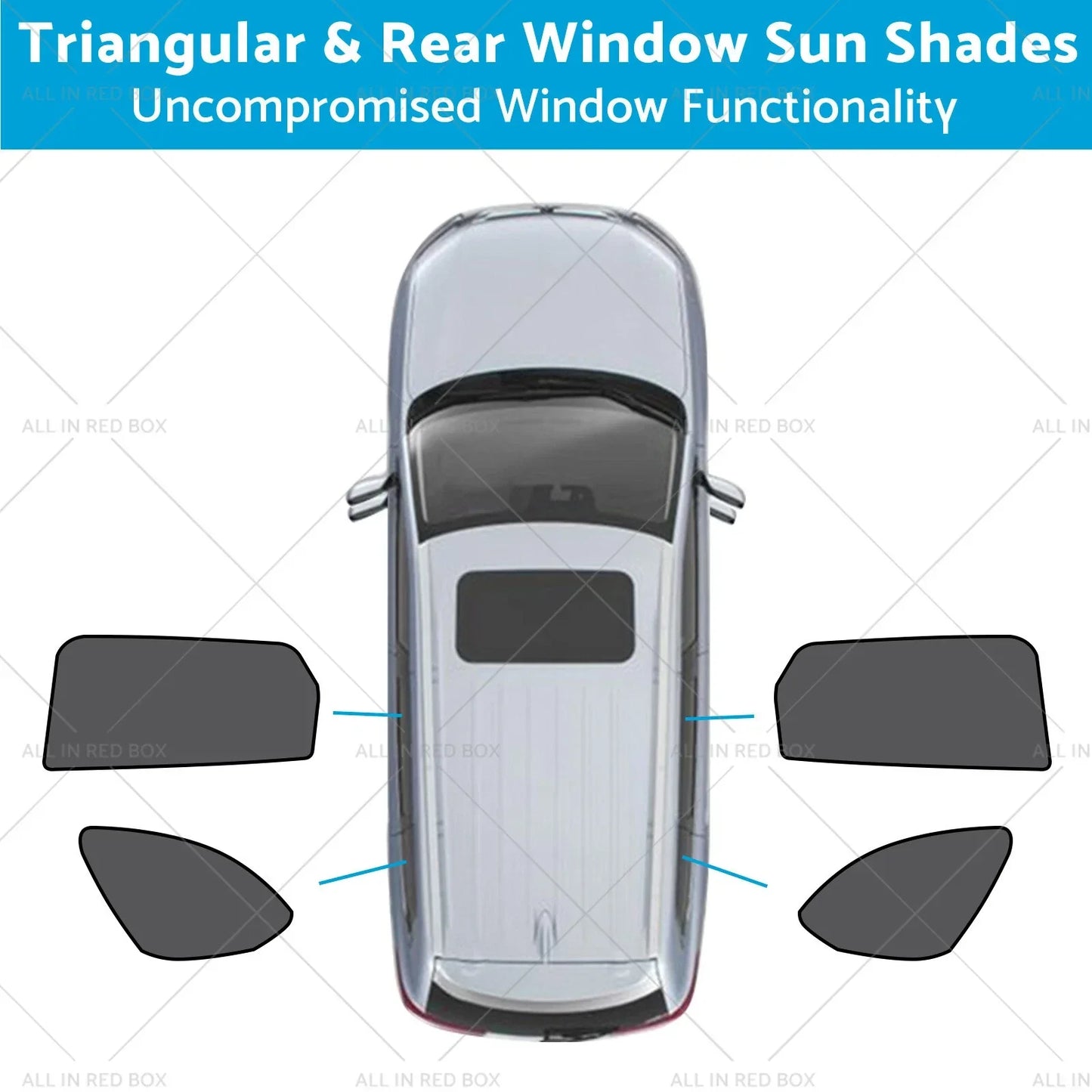 Triangular & Rear Window Sun Shades for Mazda CX-9 (2016-2025) UVA Protection