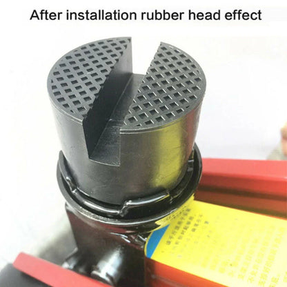 1x Rubber Slotted Rail Adapter Floor Jack Guard Protector Pad Frame Black