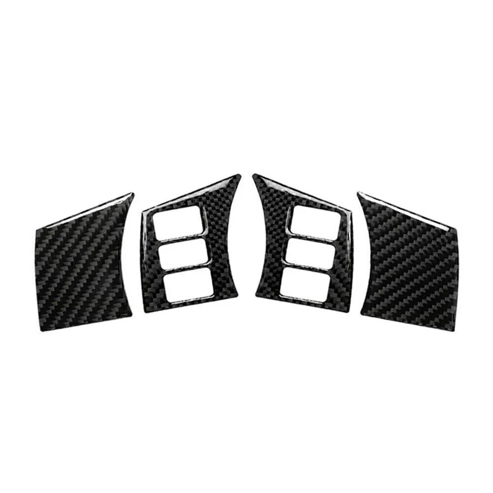 4Pcs Carbon Fiber Steering Wheel Panel Covers for Nissan 350Z (2006-2009)