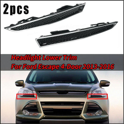 Decor Strip / 2 x / Headlight Mini Grille Bracket for Ford Maverick Escape
