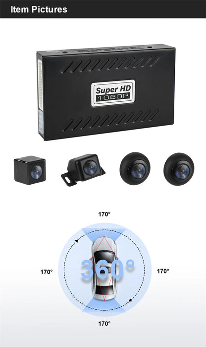 360° Waterproof Rear View Camera System for Universal Vehicles