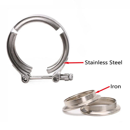 2.5" Stainless Steel V-Band Clamp for Exhaust Downpipe (Fits Various Models)