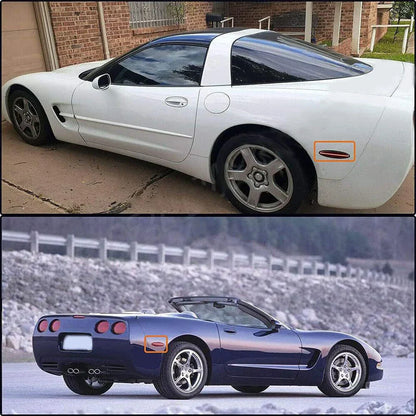 Smoked Lens Red LED Side Marker Lamps for 1997-2004 Chevy Corvette C5