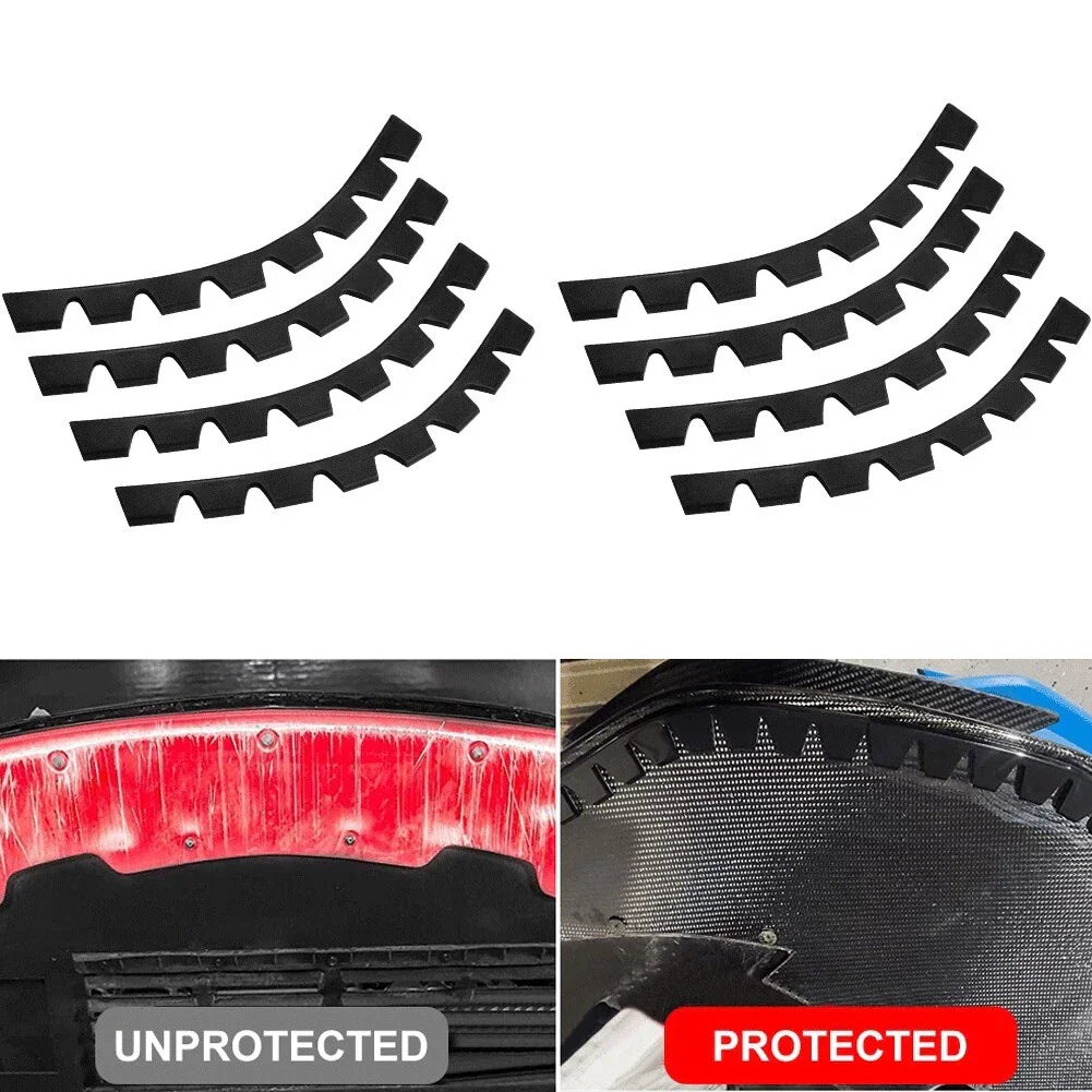 8 x Car Bumper Guard Anti-Scratch Scrape Protector Plate