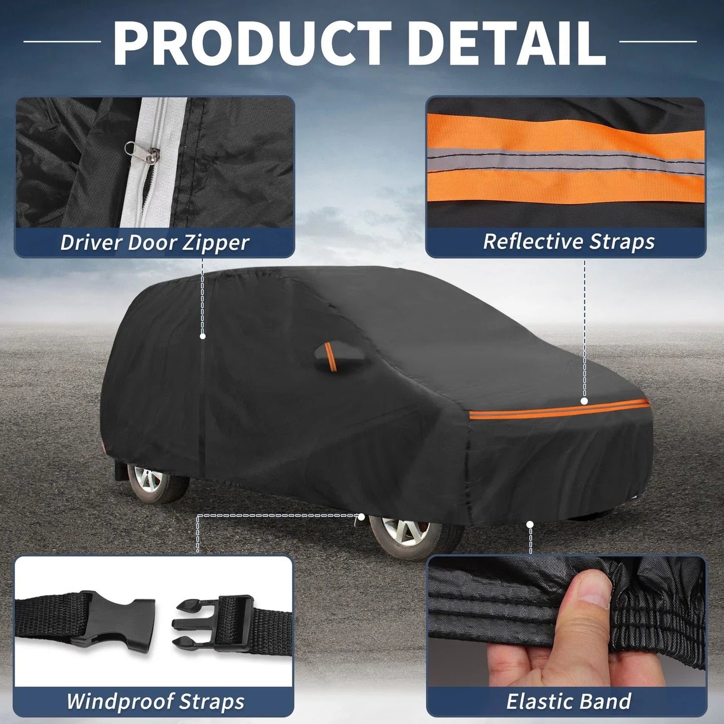 Waterproof PEVA Spunlace Cotton Car Cover for Mercedes-Benz Vito (2003-2014)