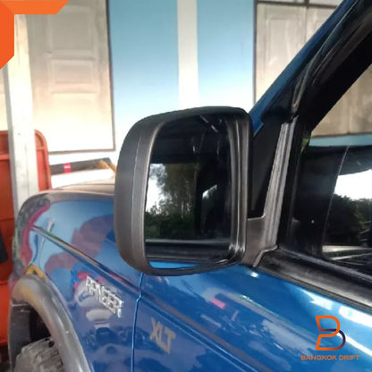 Black Manual Door Mirror for Mazda B Series Bravo Ute (1998-2006)
