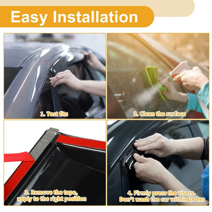 Window Deflectors for Hyundai Accent Hatchback 2012-2017 Side Vent Visors