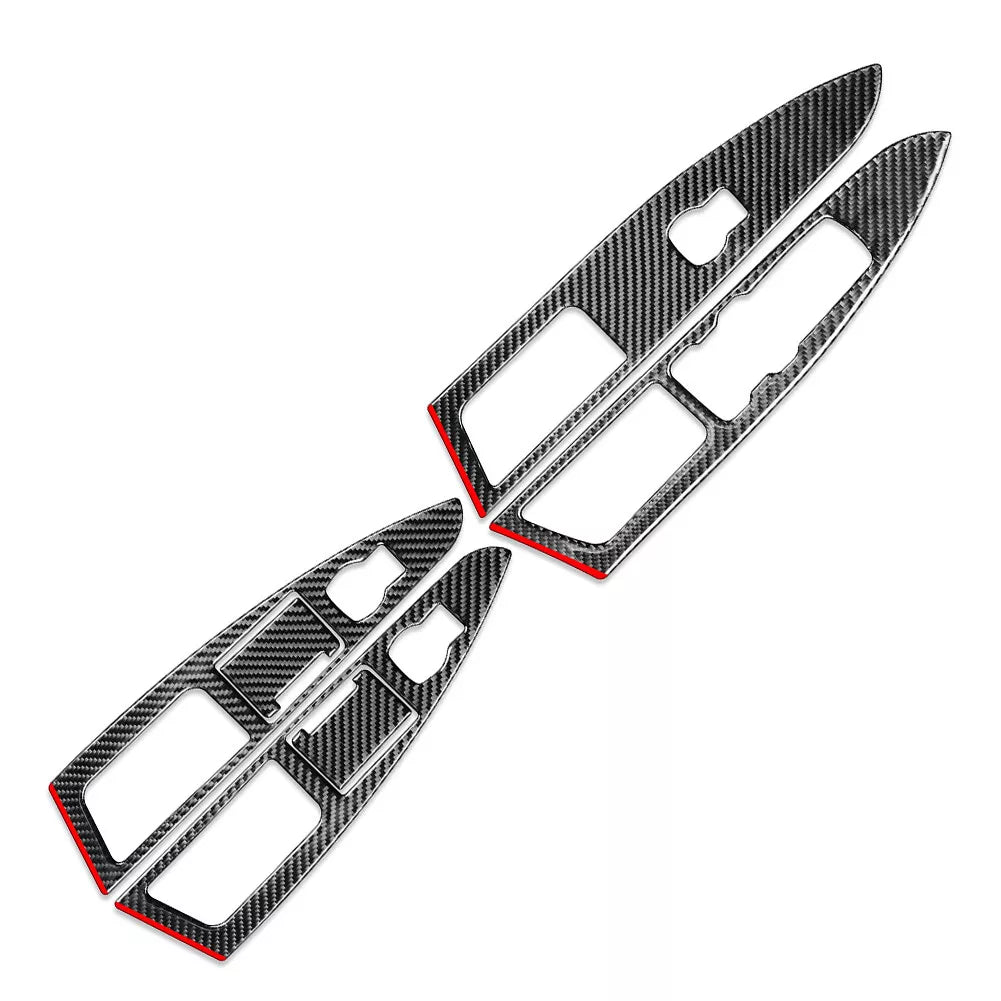 Carbon Fiber Window Lift Panel Switch Cover for Ford Fusion Mondeo (13-17)