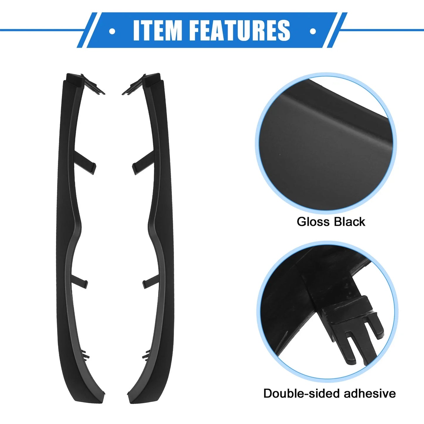 Front Bumper Lower Grille Headlight Trim Panel for BMW 330xi Black