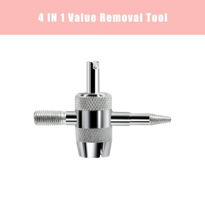 Tire Valve Core Tool Set Nickel-Plated for Car Motorcycle