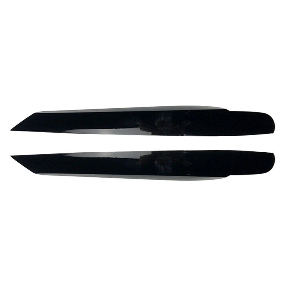 Gloss Black Front Headlight Eyelid Trim Covers for Volkswagen Touran (2011-2015)