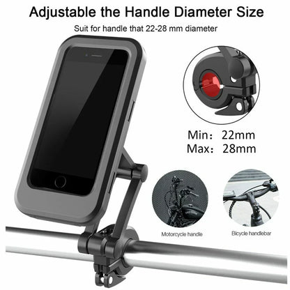 Waterproof Bicycle Phone Holder for Bike Motorcycle Handlebar Mount