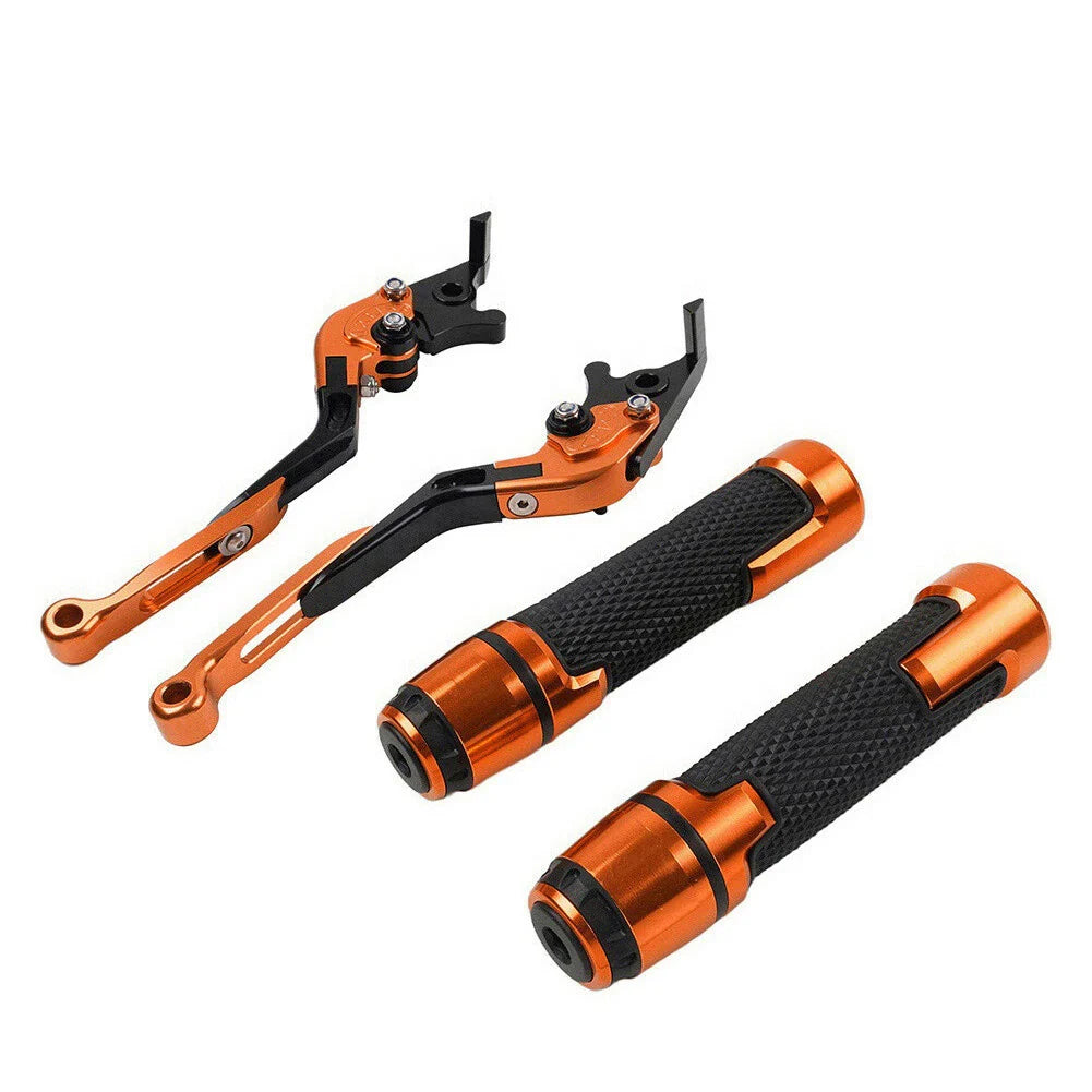 Orange Extendable Brake Clutch Levers Grips Set for Speed Triple 1050 (2005-2015)