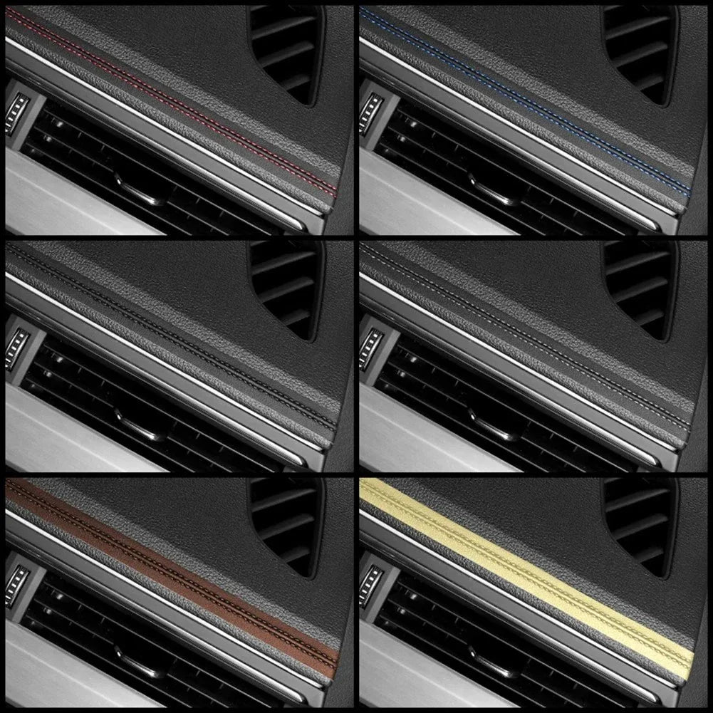 PU Leather Car Molding Trim Strip Door DIY Flexible Interior Sticker for Cars