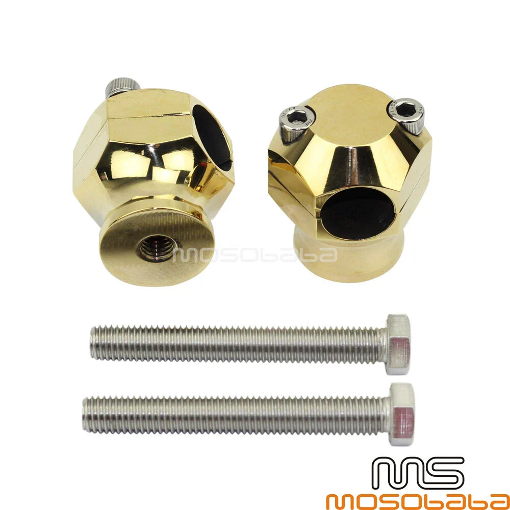 1" Handlebar Mount Riser Clamps for Harley Triumph Bobber Street Bikes