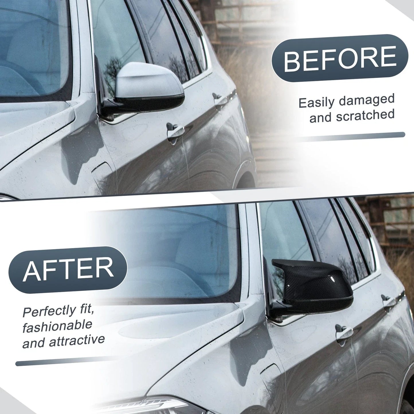 Carbon Fiber Door Mirror Cover Caps for BMW X5 X6 X3 X4