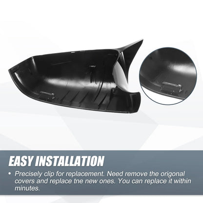 Door Rearview Mirror Cover Cap Gloss Black for BMW 525i 528i 530i 535i 550i
