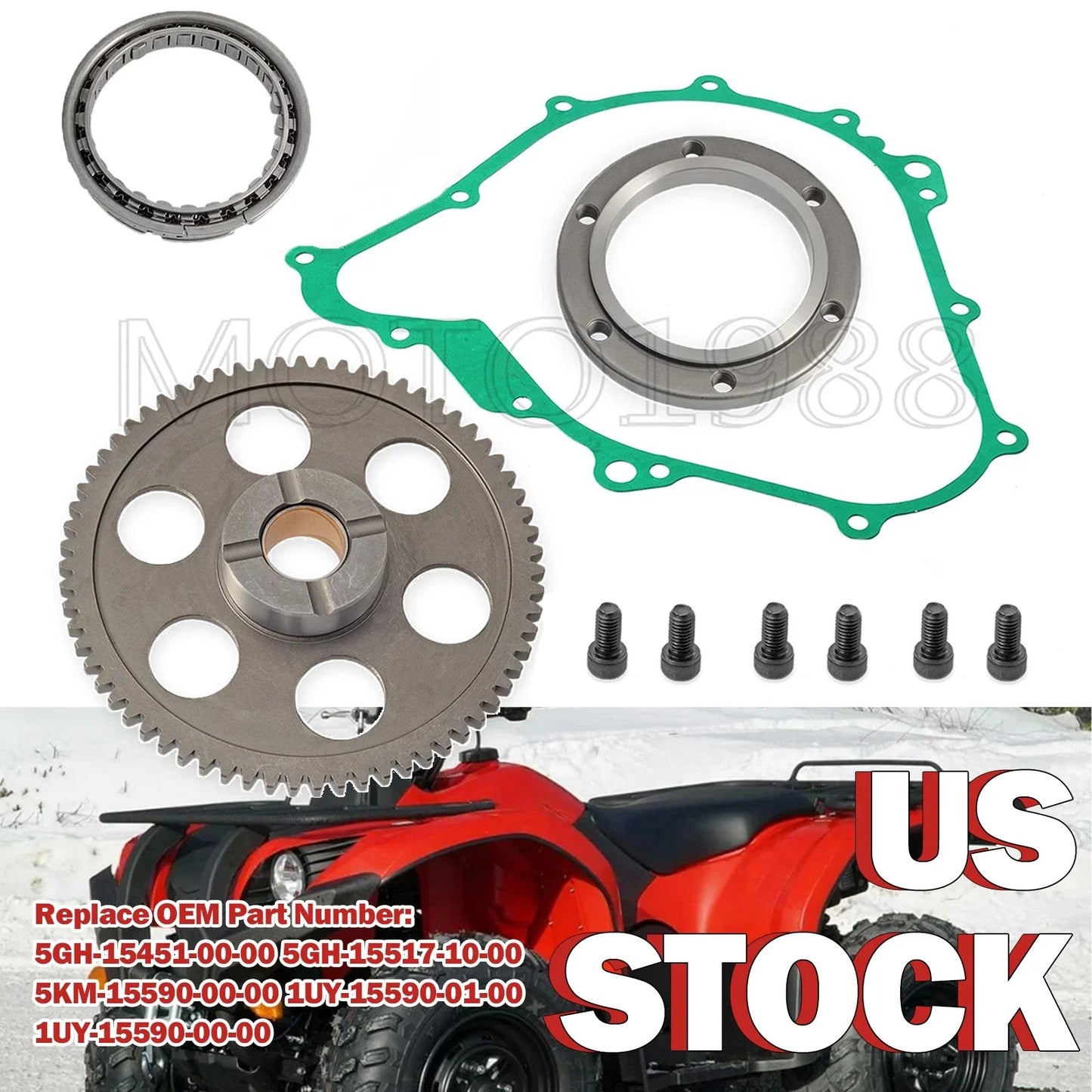 Starter Clutch Kit Cover Gasket for Yamaha Kodiak