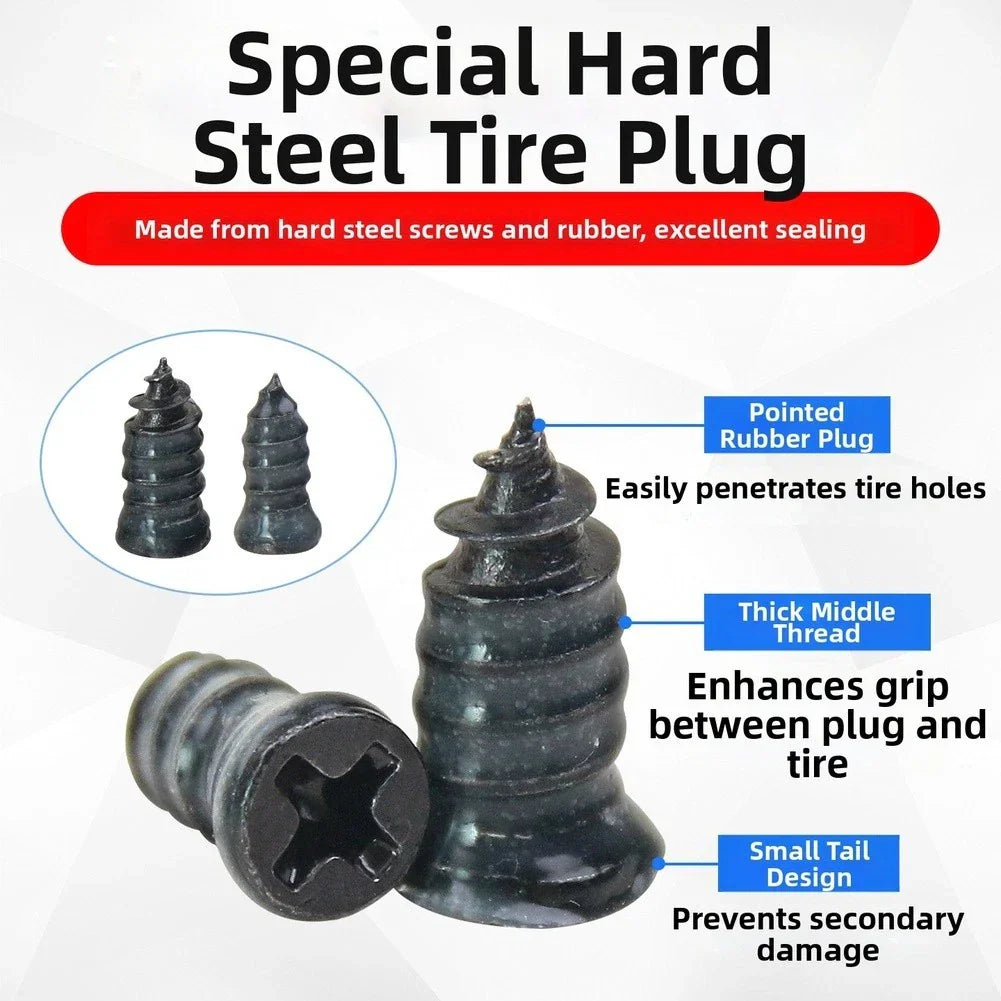 100PCS Tire Repair Nails Kit for Car Motorcycle Truck ATV Rubber Tire Repair