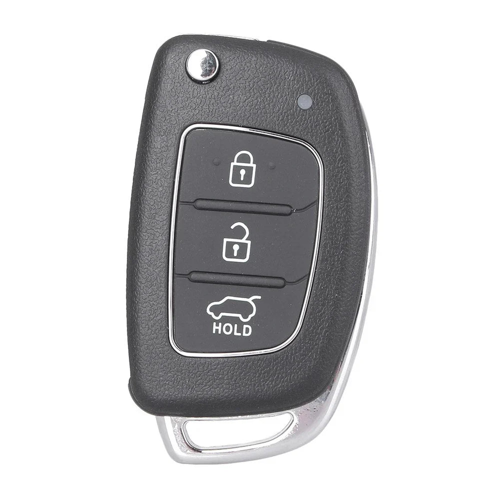 Flip Remote Key Fob Case Shell for 2013-2014 Hyundai Santa Fe (3 Buttons)