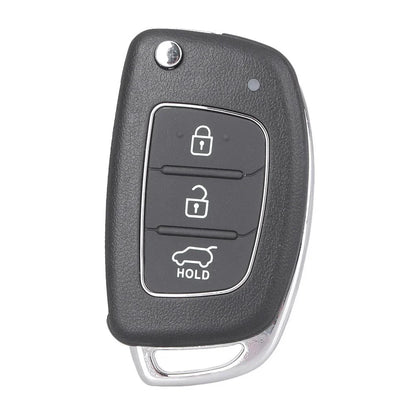 Flip Remote Key Fob Case Shell for 2013-2014 Hyundai Santa Fe (3 Buttons)