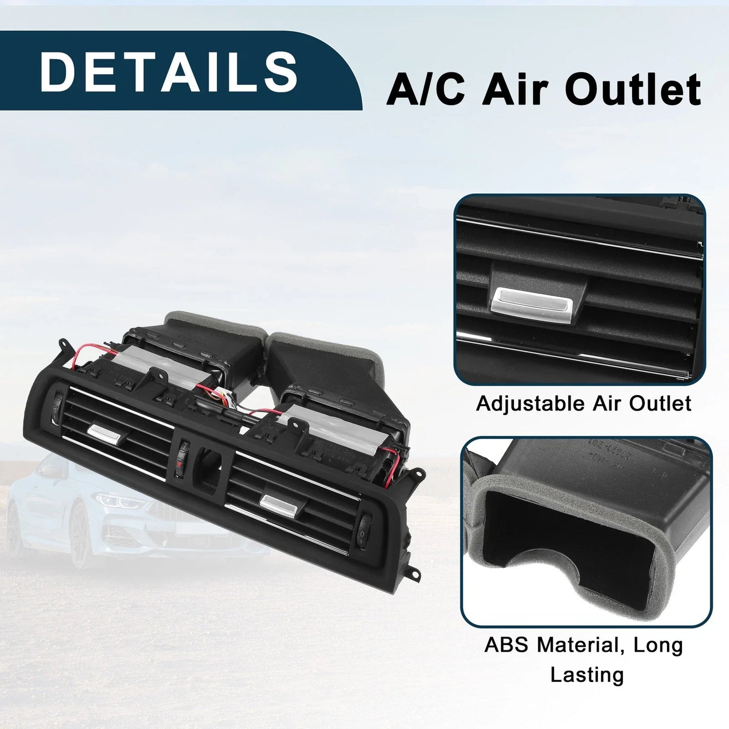 Air Vent Panel for BMW 528i (2011-2016) Grille Black AC