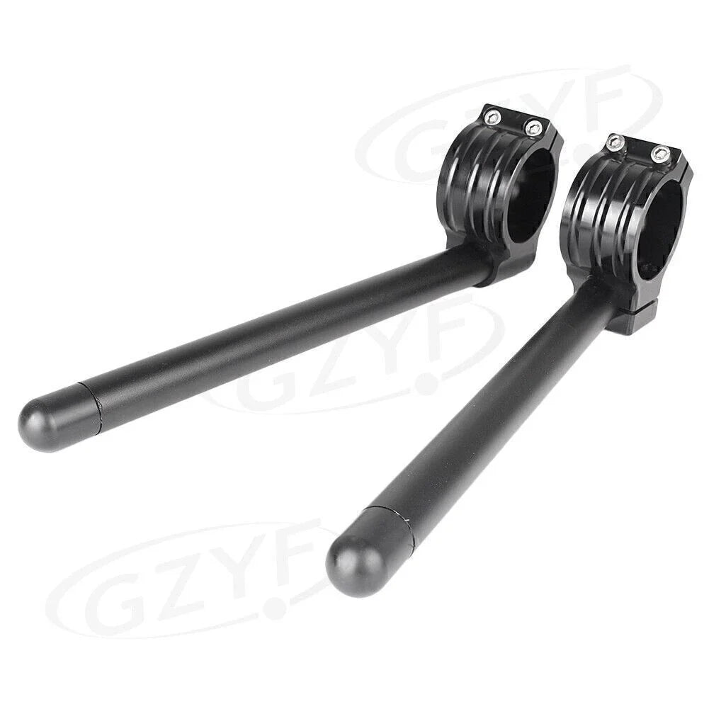 22mm & 7/8" Clips for Handle Bar with Adjustable Clamps for 45MM Fork Tube Black