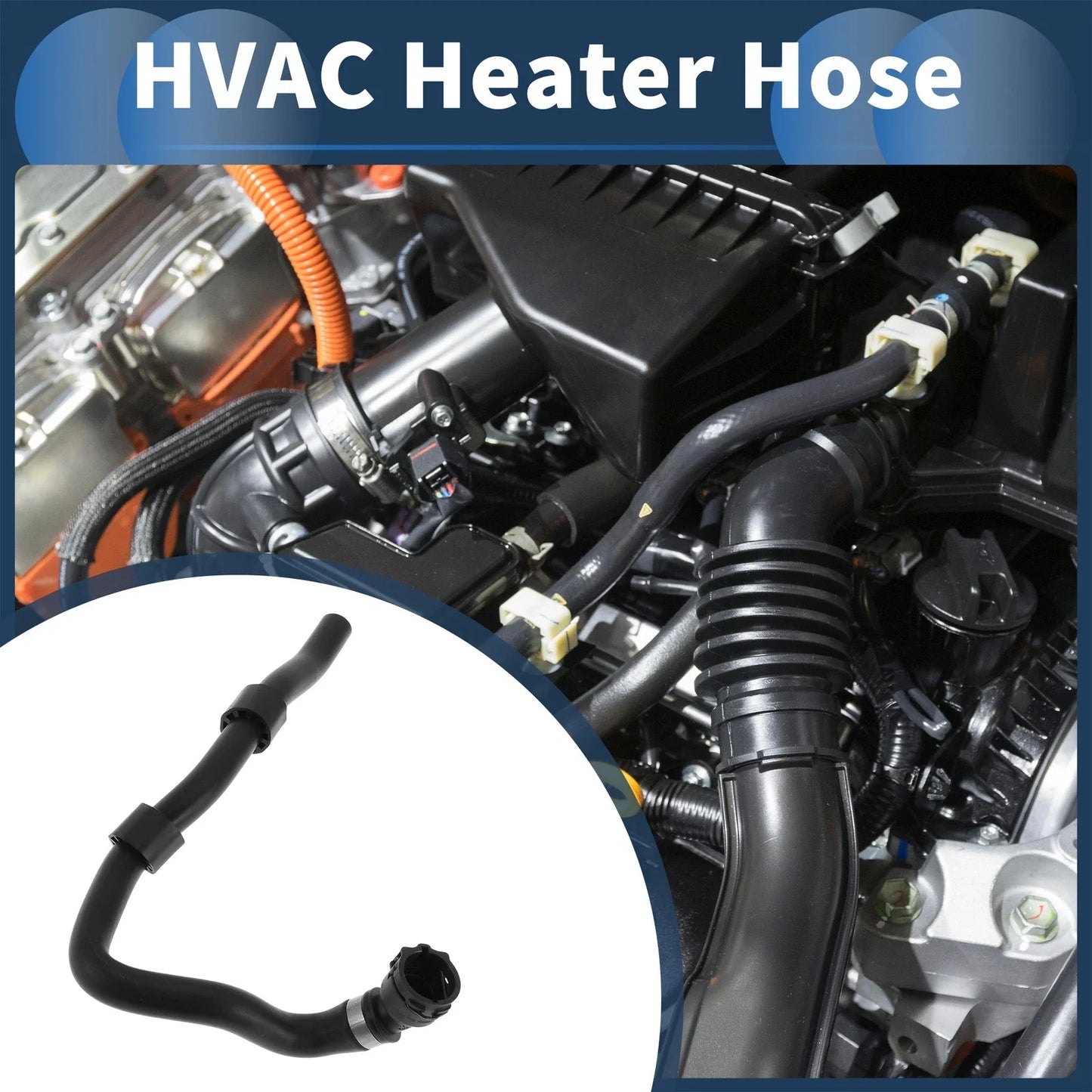 HVAC Heater Hose for BMW X3 E83 (2007 - 2010) Rubber Black