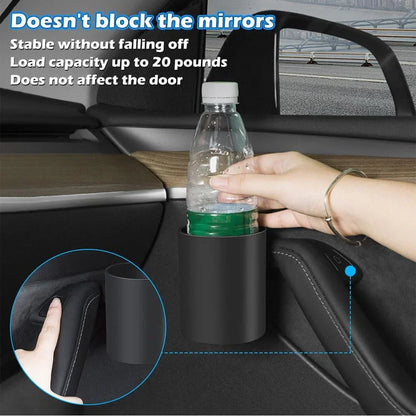 Drink Cup Holders for Tesla Model Y (2021-2023) & Model 3 (2017-2023)  Black