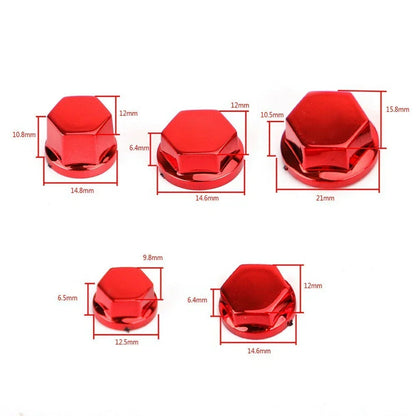 30X SET Hex Socket Bolt Screw Nut Head Cover Cap for Motorcycle Moped Scooter