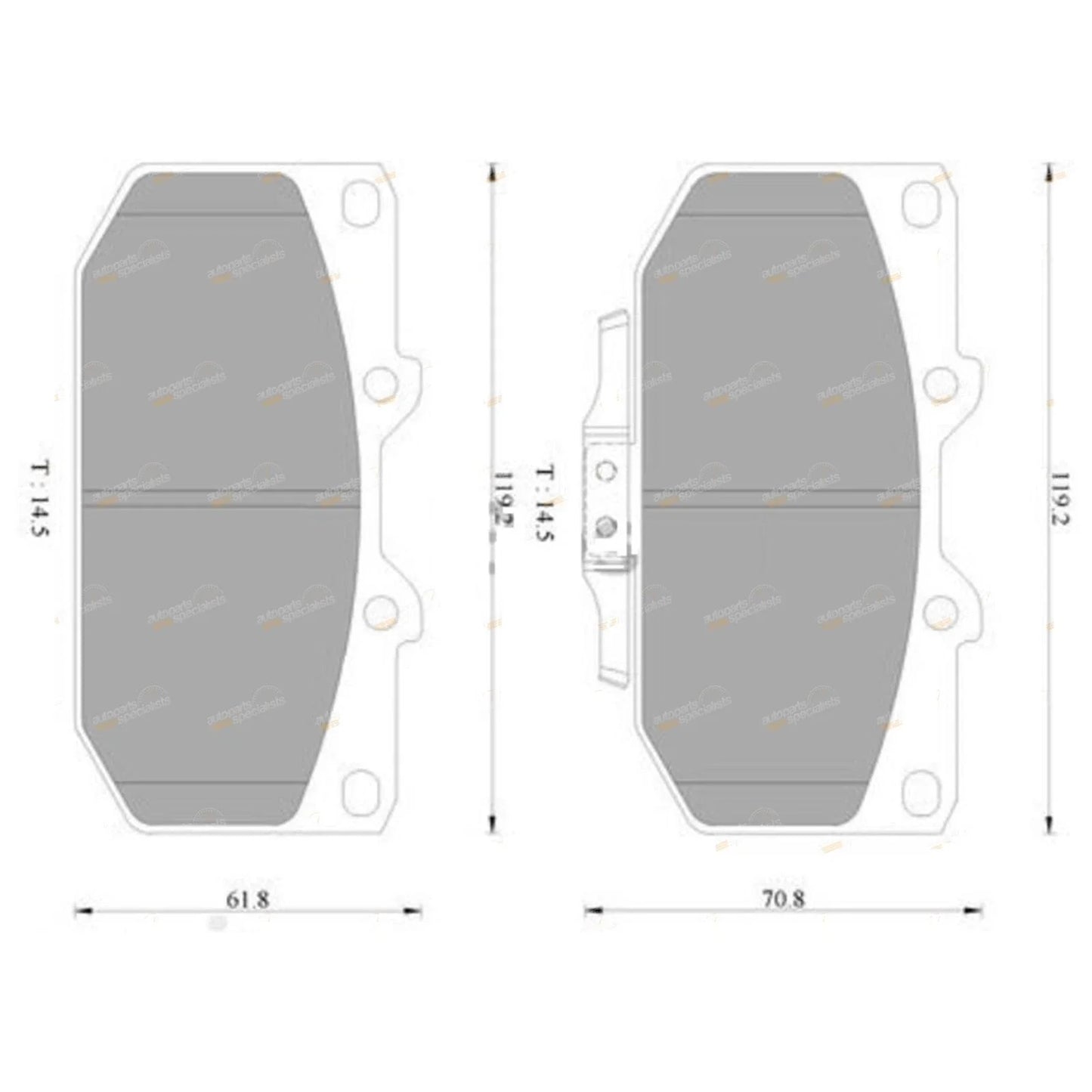 Front Disc Brake Pad Set 3.0L VG30DETT for Nissan 300ZX Z32 (1990 - 1995)