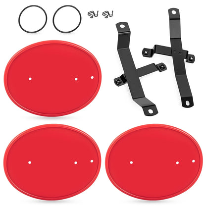 3 x Red Number Plate Kit for Honda Z50 Z50R (1979–1987)