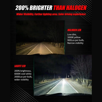 2 x H7 LED Headlight Bulbs for Car