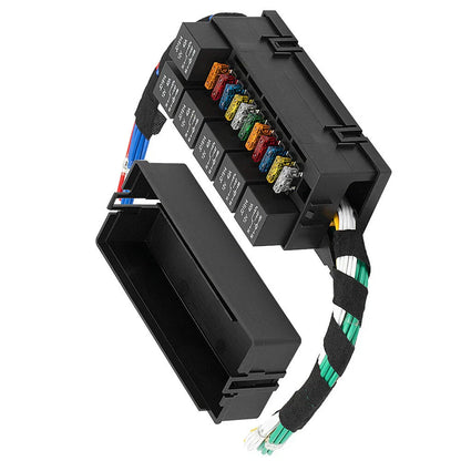 11-Way Relay Fuse Box with 6 Relays & 11 Fuses for Car - 12V 40A