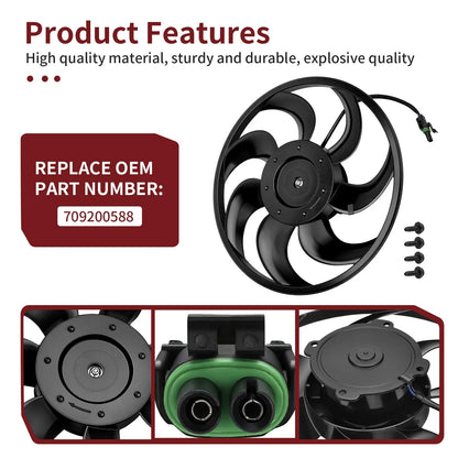 Radiator Cooling Fan for Can Am Maverick X3 Max Turbo R (2017–2024)