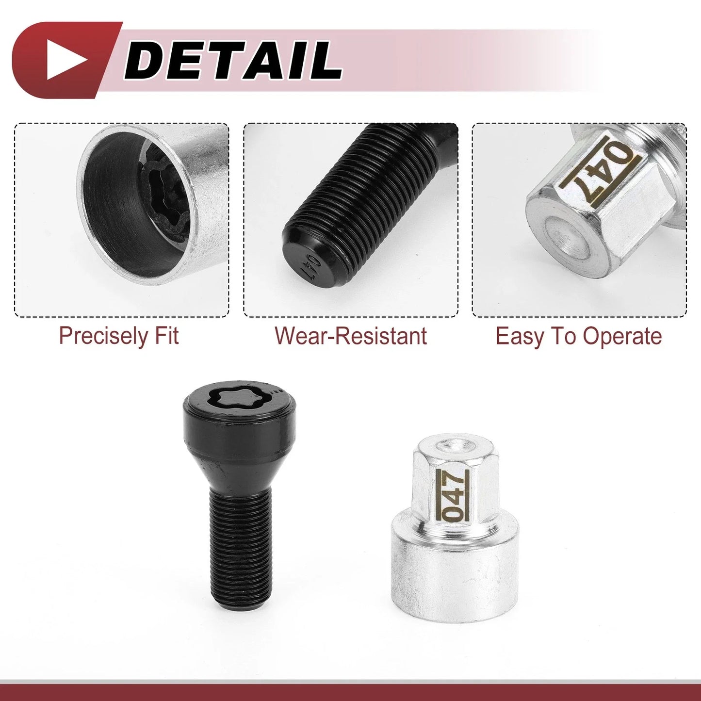 1 Set Anti-theft Wheel Lock Lug Nut Socket M141.25 for BMW