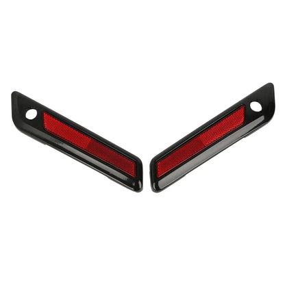 Black/Chrome Saddlebag Latches Covers for Harley Touring (2014-2023)