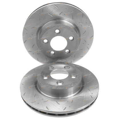 Front Drilled Slotted Disc Brake Rotors for BF FG XR6 XR8 (2005-2013)