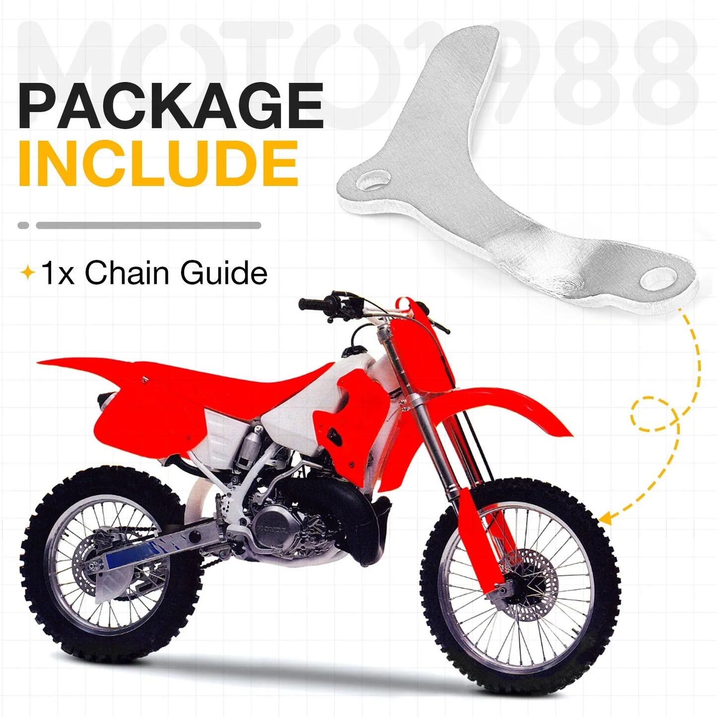 Case Saver Drive Chain Guard for Honda CR 250R/500R (1984–2001)