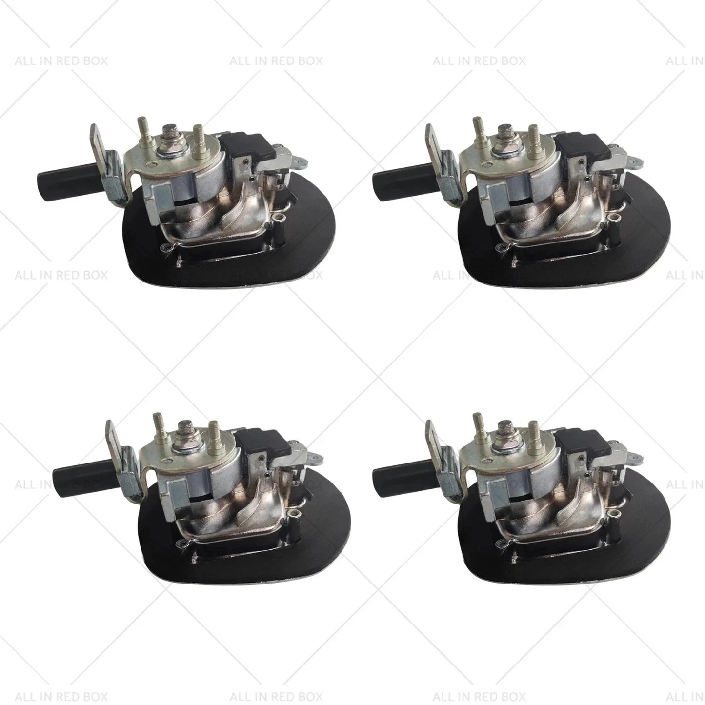 4 x Chrome Power Operated Recessed Whale Tail T-Lock Handles for Toolbox